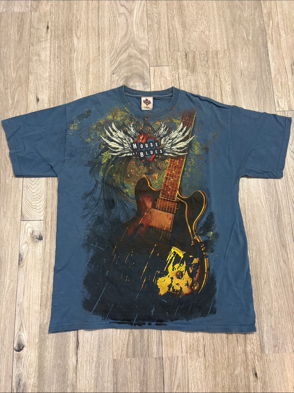 House of Blues Graphic Guitar Tee - Blue